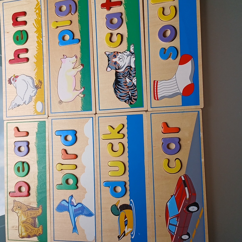 Melissa & Doug Toddler Wooden Spelling Boards